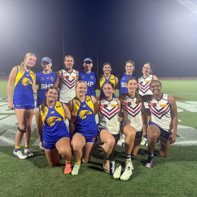 Just a few of our Rogers Cup players taking part in the Futures Fremantle and West Coast program.Photo includes Amber Stickers, Isla Houghton, Ava Millar, Indiana Dickerson, Madison Talbot , Trista Smoker, Vienna Matera, Chloe Talbot (LPA), Indi Scott, Bella Matera, Zoe French & Arybella Nelson.So many guns in just one photo!
